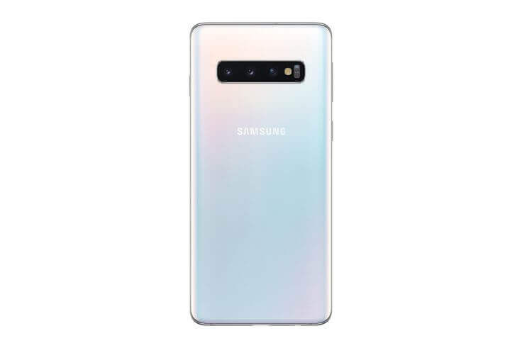 Samsung Galaxy S10 - Prism White - 128GB - Like New 5 Samsung smartphone with iridescent back