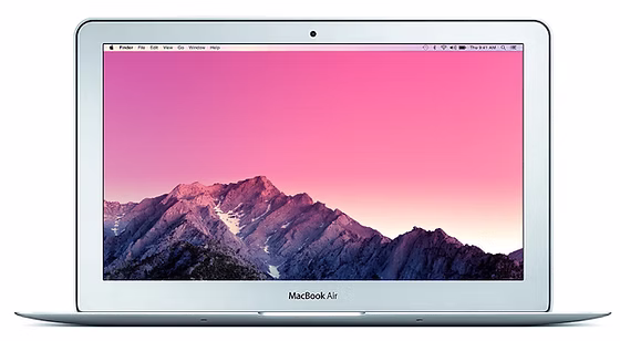 Apple MacBook Air 13" (2015) - i5, 128GB - Silver - Good 2 MacBook Air with mountain background.