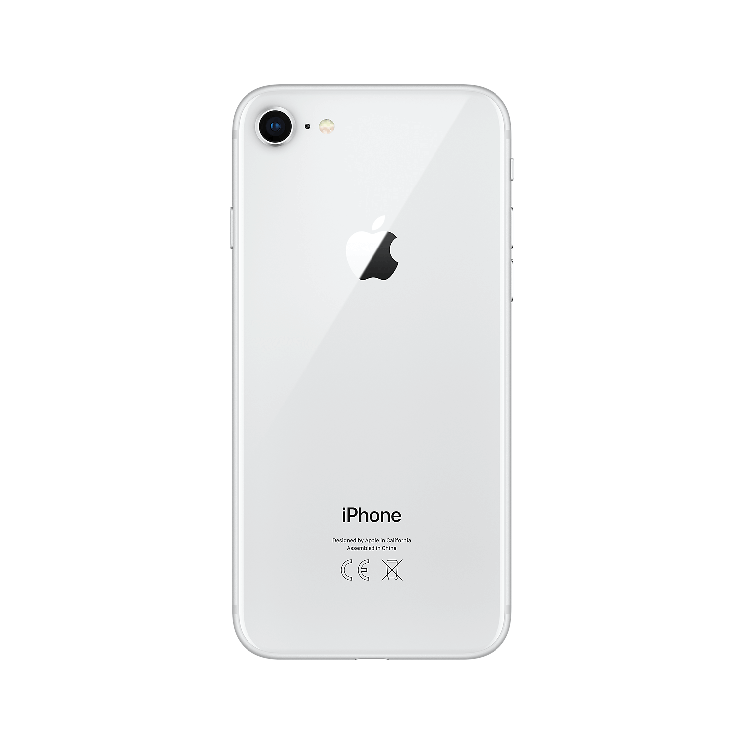 iPhone 8 - Silver - 64GB - Excellent 3 White iPhone with Apple logo