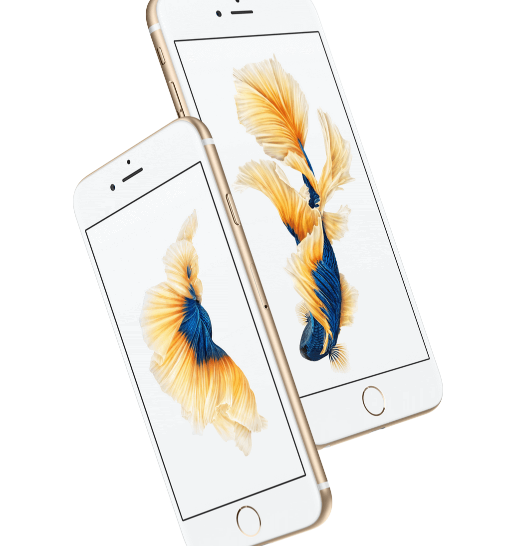 iPhone 7 Plus - Gold - 32GB - Like New 6 Two iPhones displaying vibrant wallpapers