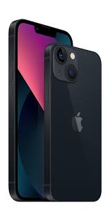 Refurbished iPhone 13 128GB Black – Like New 5 Black iPhone 13, front and back.