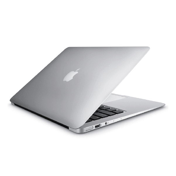 Apple MacBook Air 13" (2015) - i5, 128GB - Silver - Good 3 Sleek silver Apple laptop, partially open.