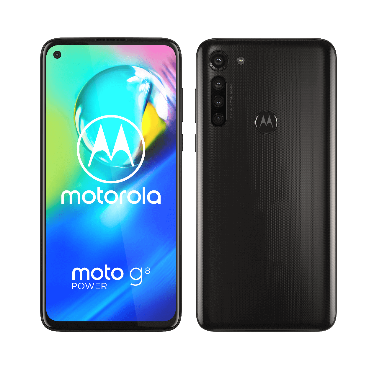 Motorola G8 Power - Black - 64GB - Good 5 Motorola smartphone in black colour.