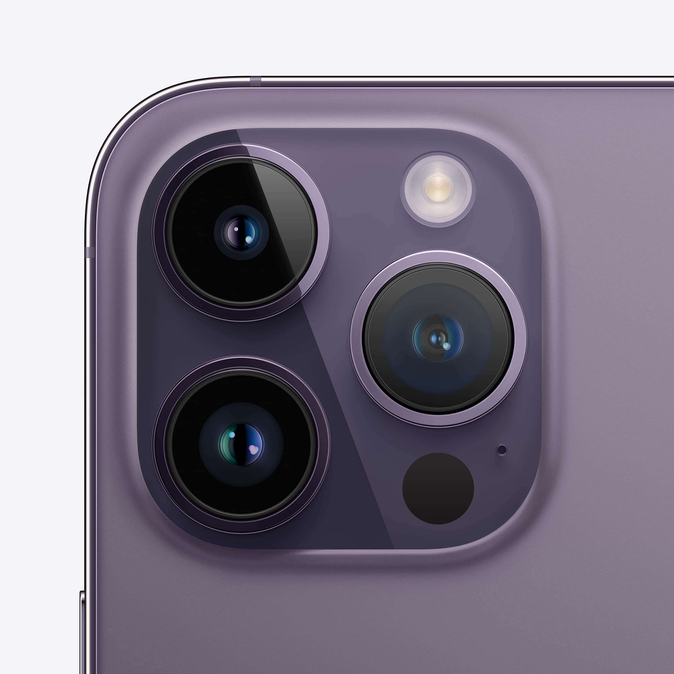 iPhone 14 Pro Max - Purple - 1TB - Like New 5 Close-up of smartphone camera lenses