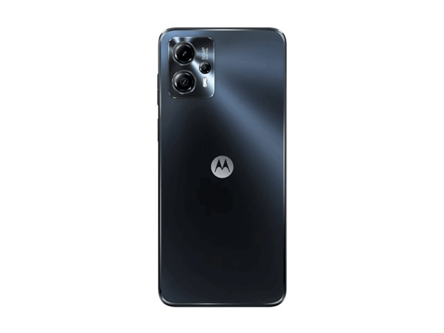Motorola G13 - Charcoal - 128GB - Very Good 4 Black Motorola smartphone with dual cameras.
