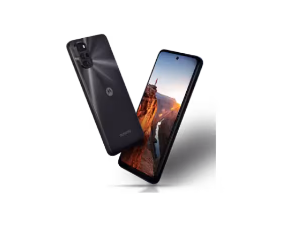 Motorola G22 - Cosmic Black - 64GB - Like New 4 Smartphone displayed from multiple angles.