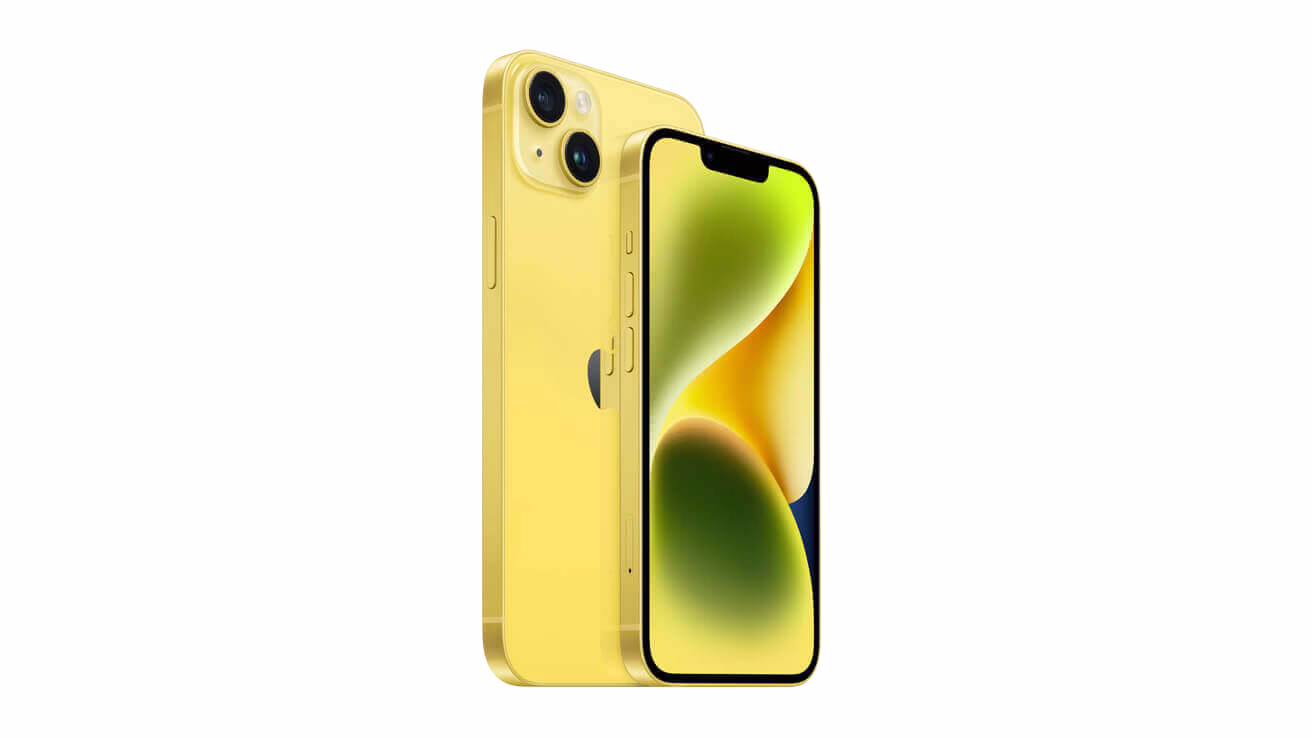 Refurbished iPhone 14 128GB Yellow – Like New 5 Yellow iPhone 14 PLUS, sleek design.