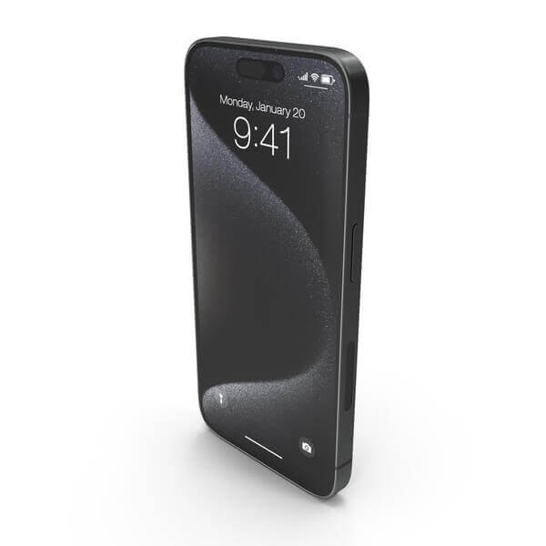 iPhone 15 Pro - 128GB - Black Titanium - Like New 4 Sleek smartphone with curved design