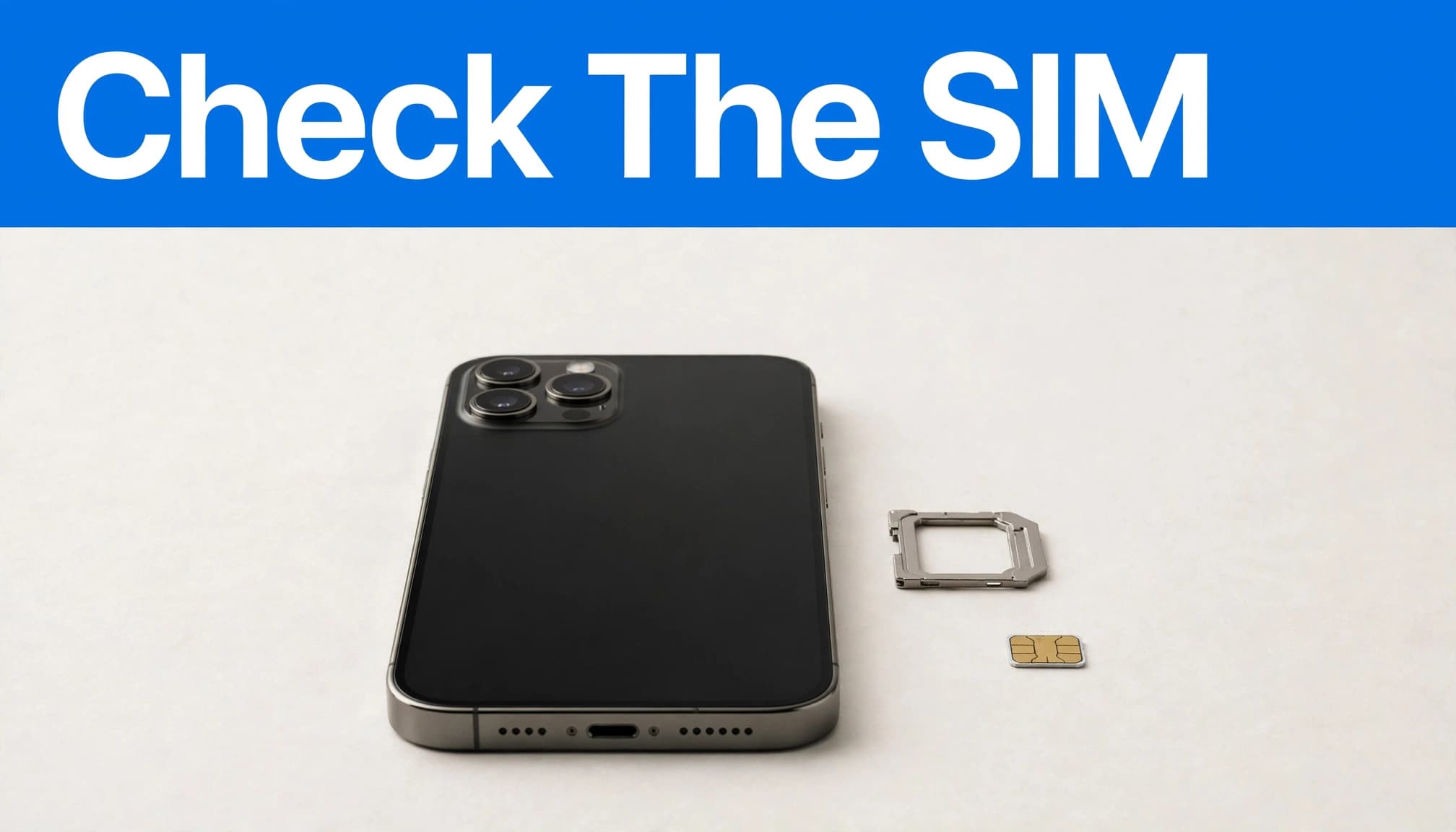 Why Is My iPhone Showing No SIM? Checks Before Repair 1 A smartphone with its SIM tray partly out and a nano-SIM card beside it.